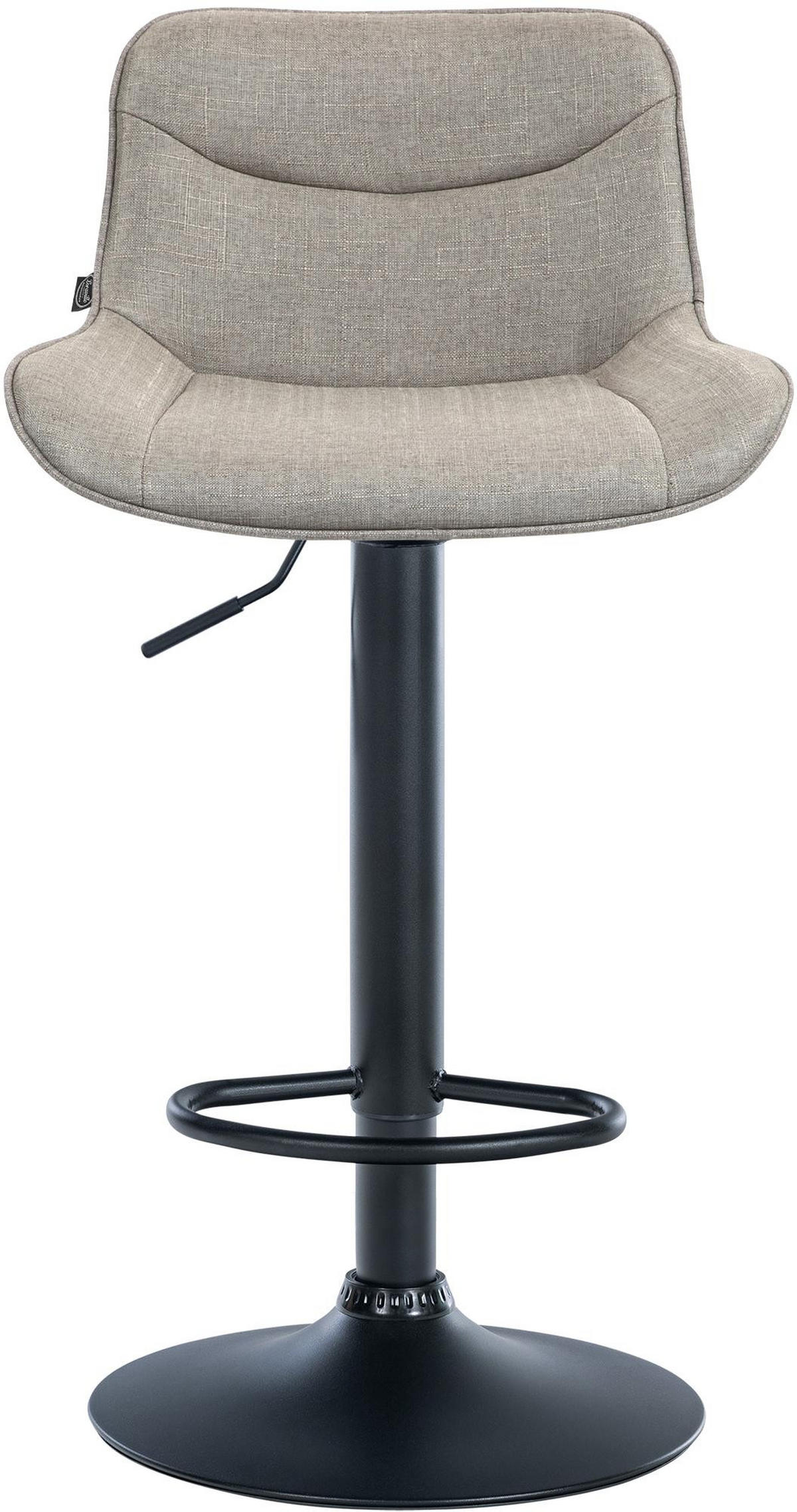 BARHOCKER Stoff taupe - Taupe/Schwarz, Textil/Metall (49/85/51cm) - CLP