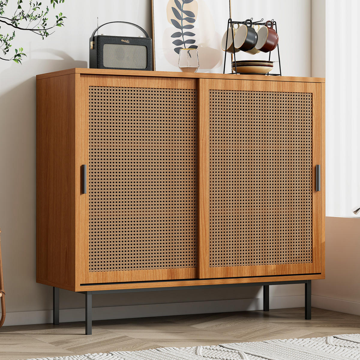 KOMMODE braun 100/37/90 cm - Braun, Holzwerkstoff (100/90/37cm) - Urban Meuble