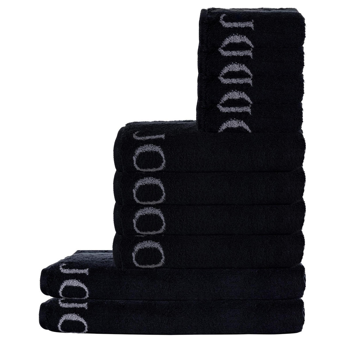 HANDTUCH Unisex Classic Schwarz Baumwolle 10er Pack - Schwarz, Textil (100/50cm) - Joop!