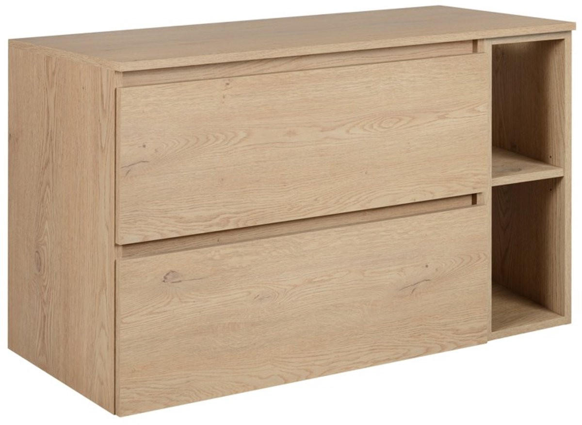 WASCHBECKUNTERSCHRANK SIMPLE 80cm mit Arbeitsplatte und mit einem Regal Eichen Craft - Eiche Artisan, Holz (80/62/46cm) - Rodan