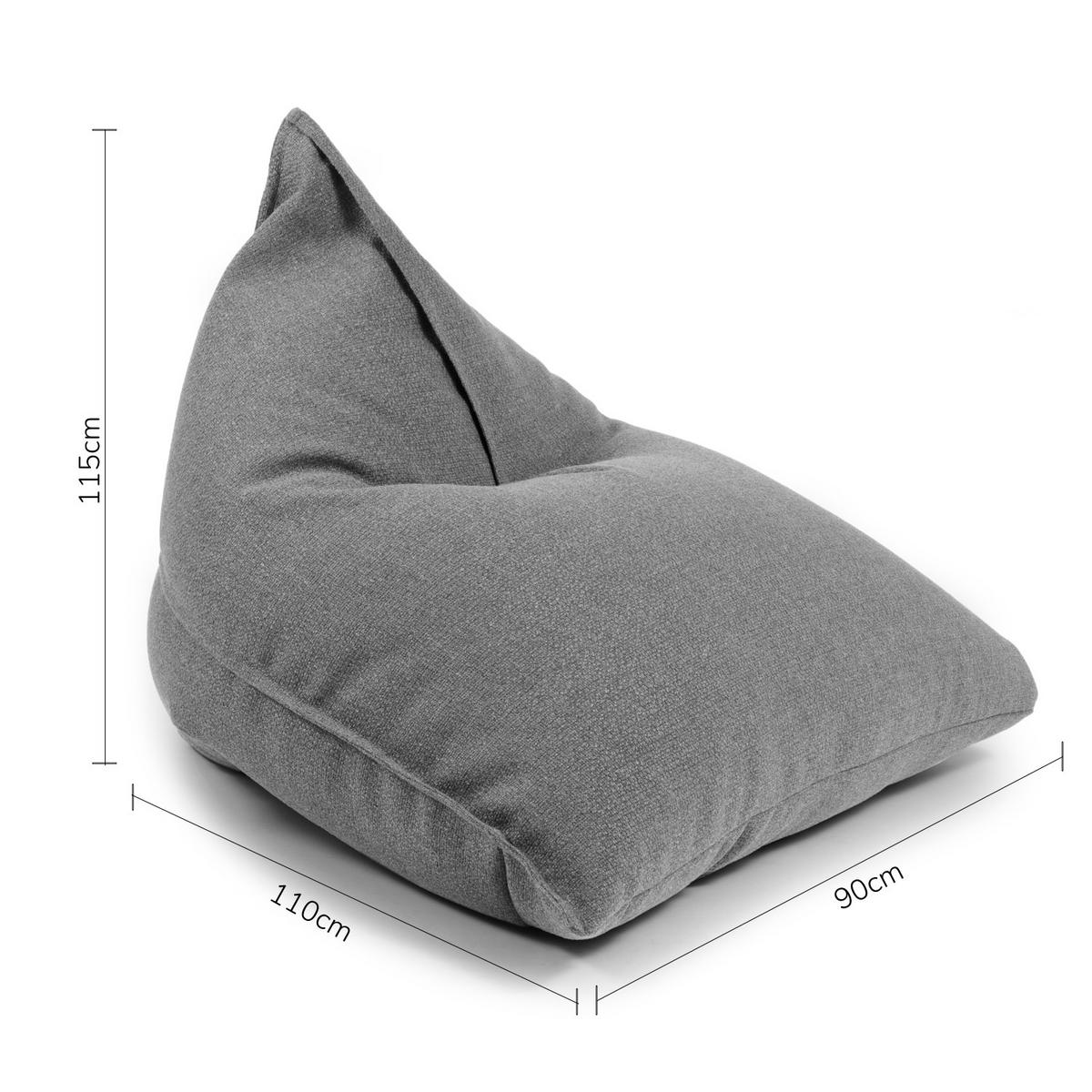 SITZSACK Der Schlitten - Grau, Textil (110/105/110cm) - Mokebo