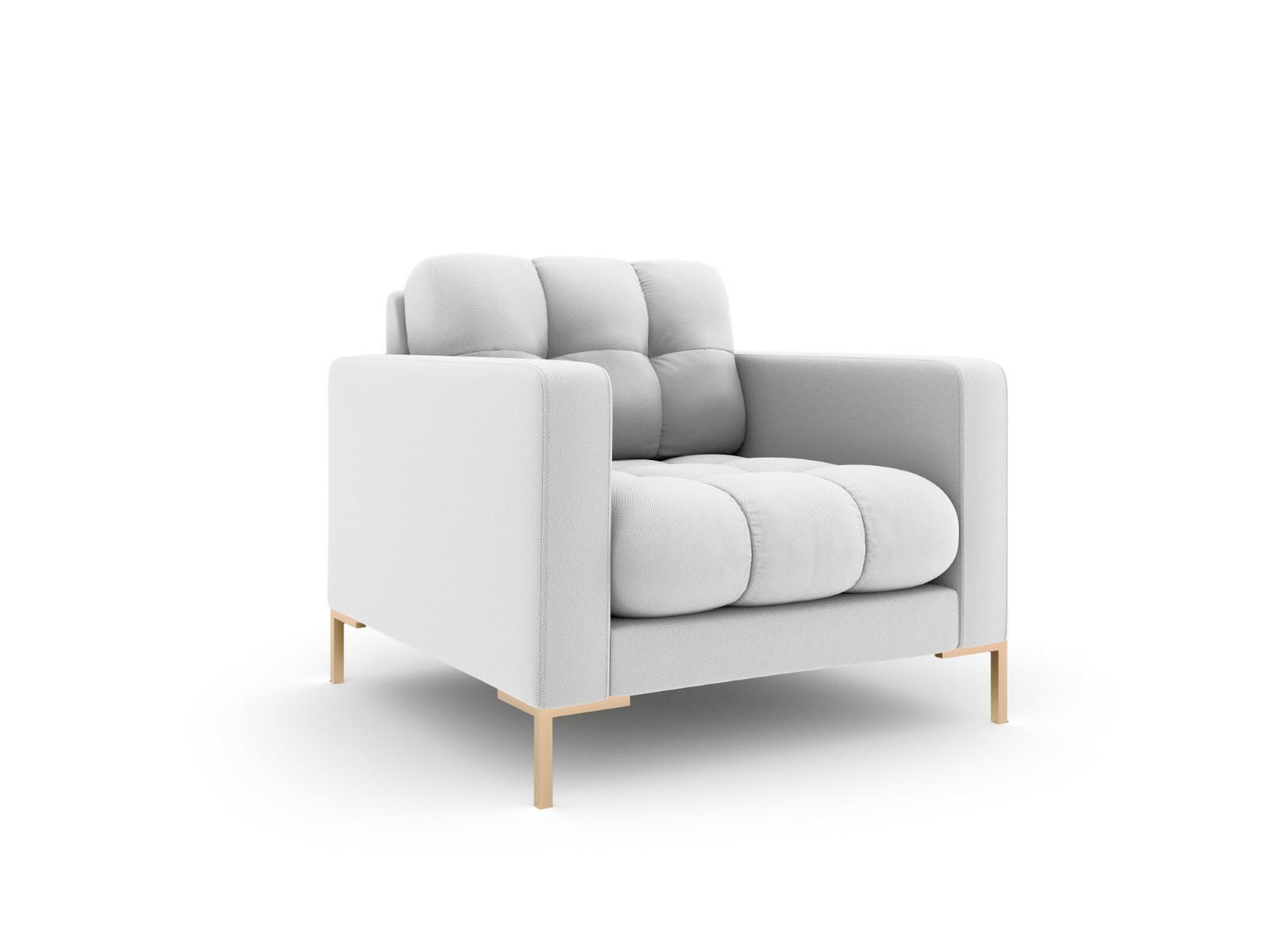SESSEL Mamaia aus strukturiertem Stoff hellgrau - Hellgrau, Textil (92/75/87cm) - Micadoni