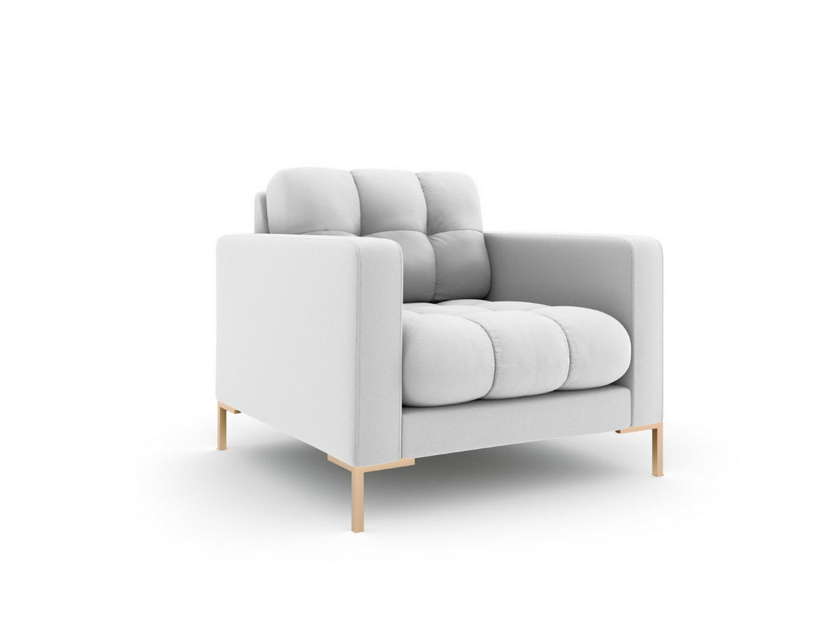 SESSEL Mamaia aus strukturiertem Stoff hellgrau - Hellgrau, Textil (92/75/87cm) - Micadoni