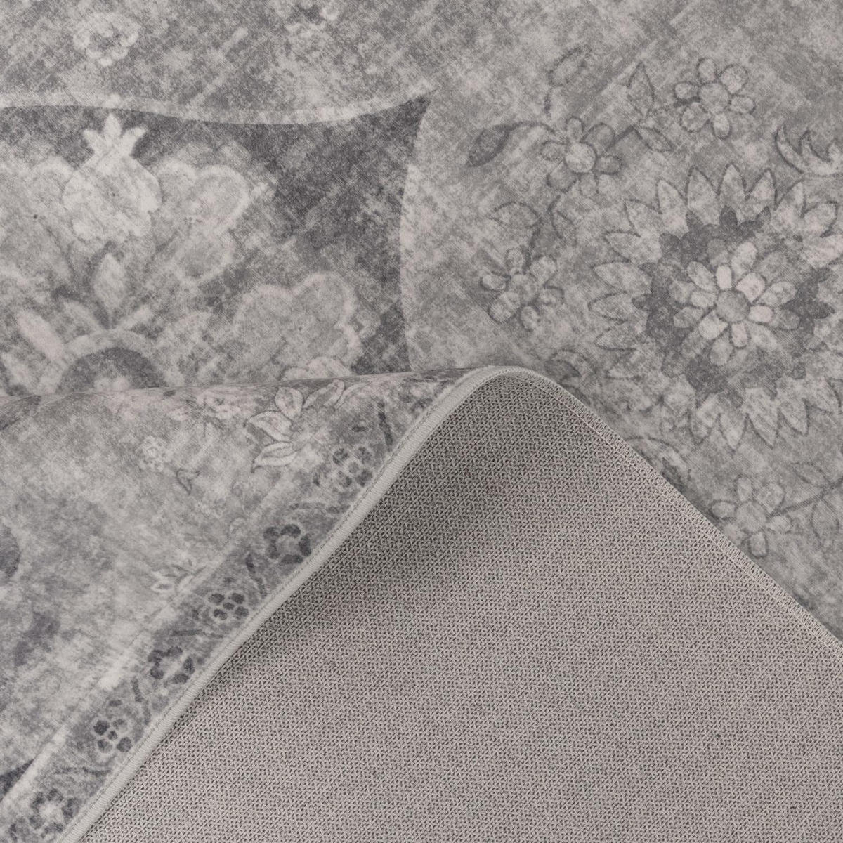 KURZFLOR-TEPPICH SEMER 421 GRAU 120X160 - Grau, Kunststoff (120/160cm) - Paco Home