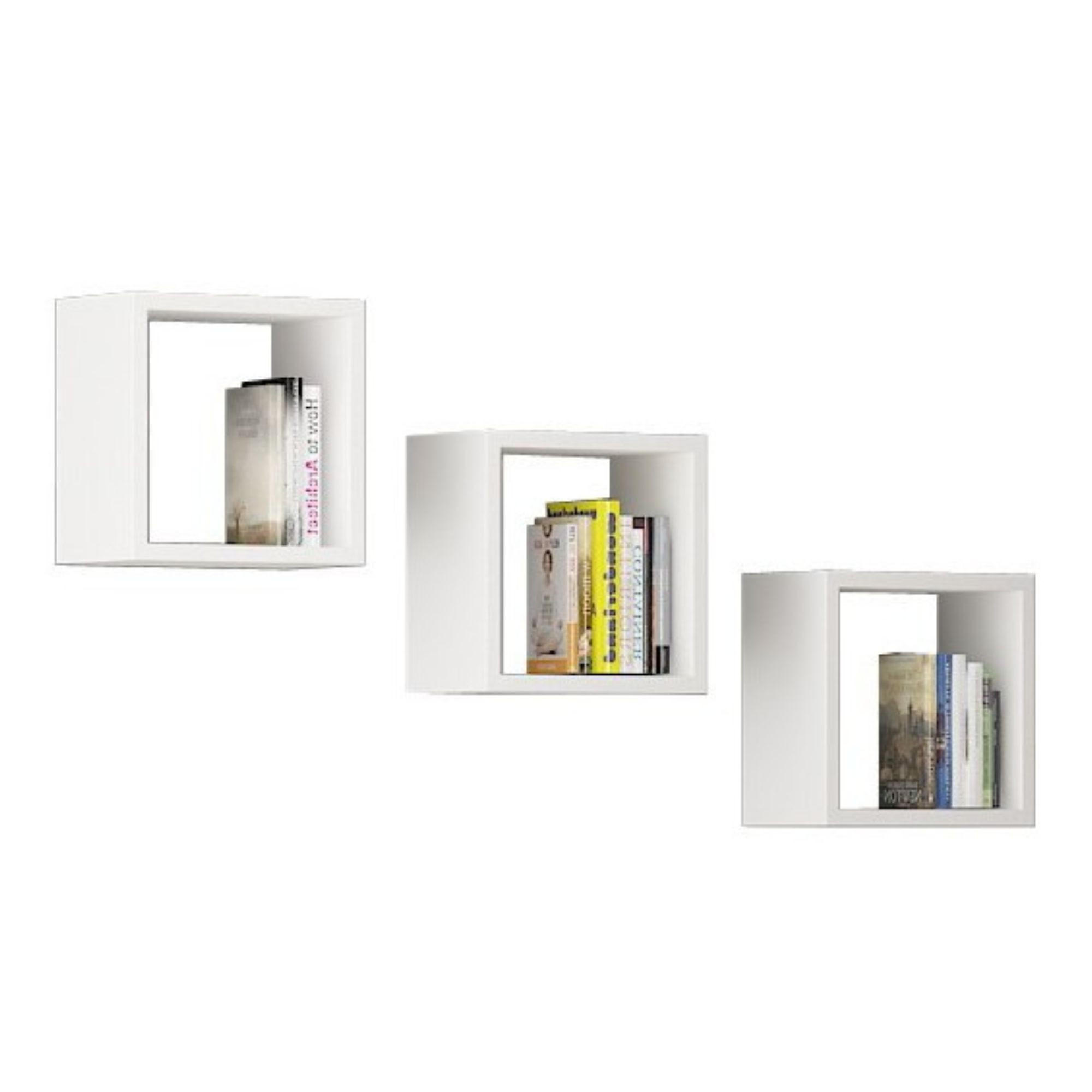 WANDREGAL Weiß 25x15x25 cm - Weiß, Holzwerkstoff (25/25/15cm) - Akord