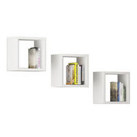 WANDREGAL Weiß 25x15x25 cm - Weiß, Holzwerkstoff (25/25/15cm) - Akord