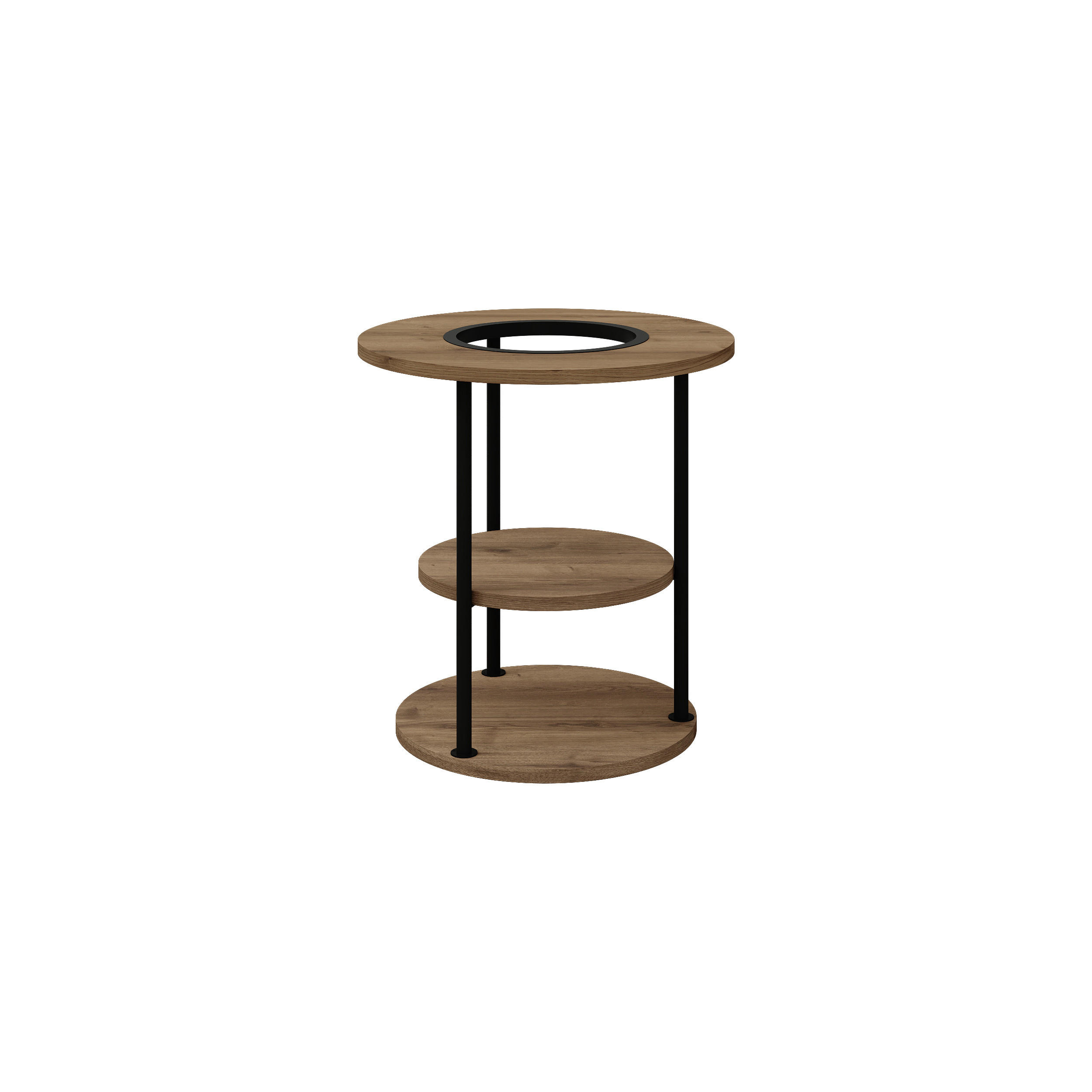 Decortie Beistelltisch Walnuss 50x52x50 cm