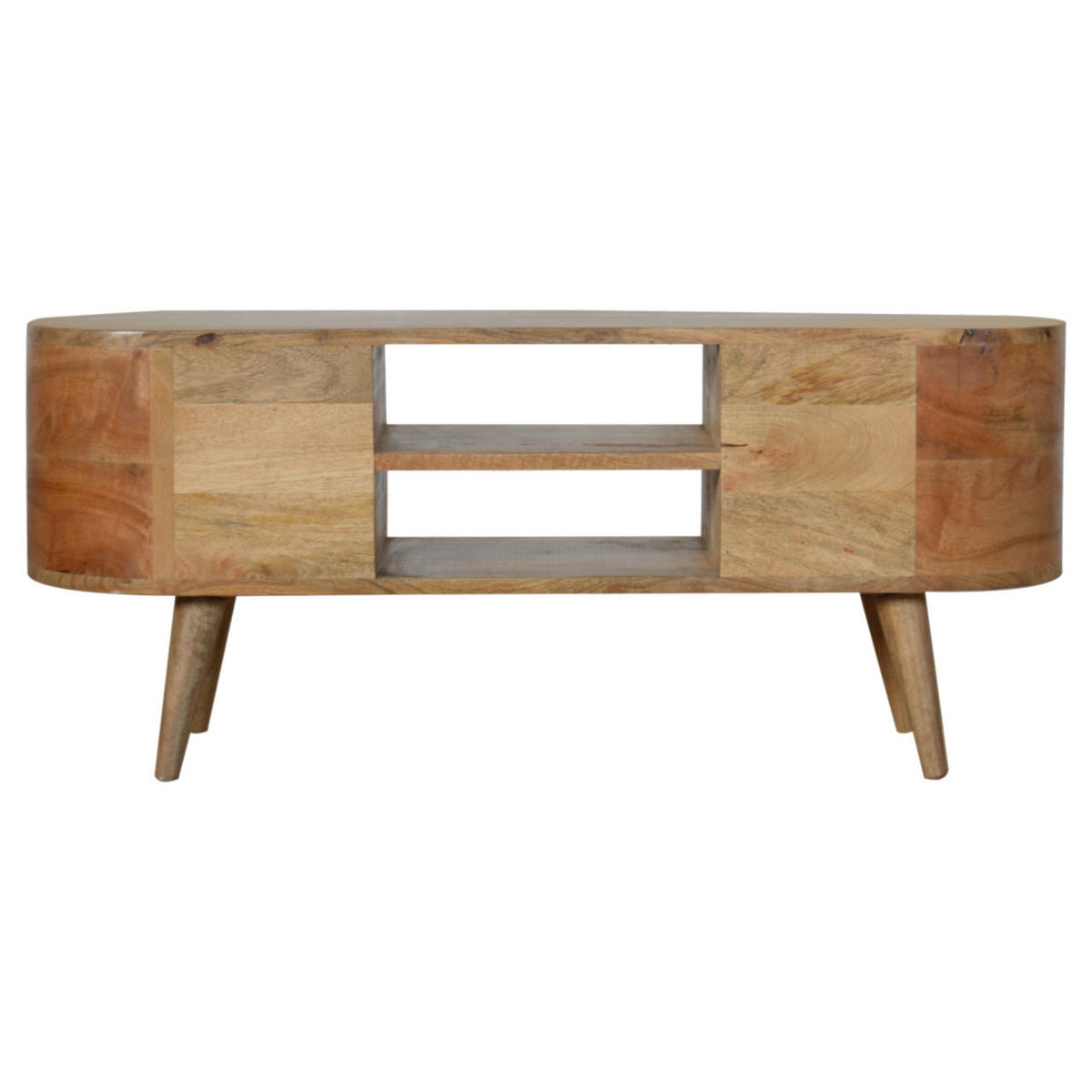 TV-ELEMENT mit 4 Schubladen und 2 Regalen - Messingfarben/Braun, Holz/Metall (110/47/35cm) - Artisan Furniture