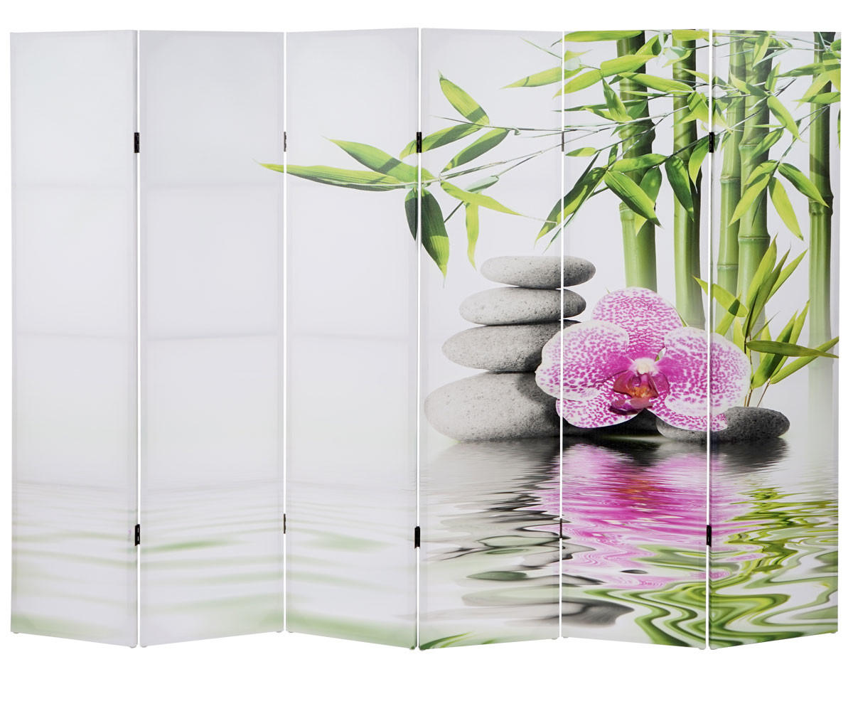 FOTO-PARAVENT Weiß, Altrosa - Altrosa/Weiß, Holz (240/180/2cm) - MCW