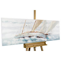 ÖLGEMÄLDE 150/50 cm - Weiß, Holz/Textil (2/50cm) - KUNSTLOFT