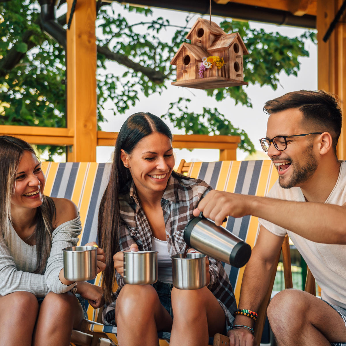 VOGELHAUS - Braun, Holz (20/34/19cm) - Relaxdays