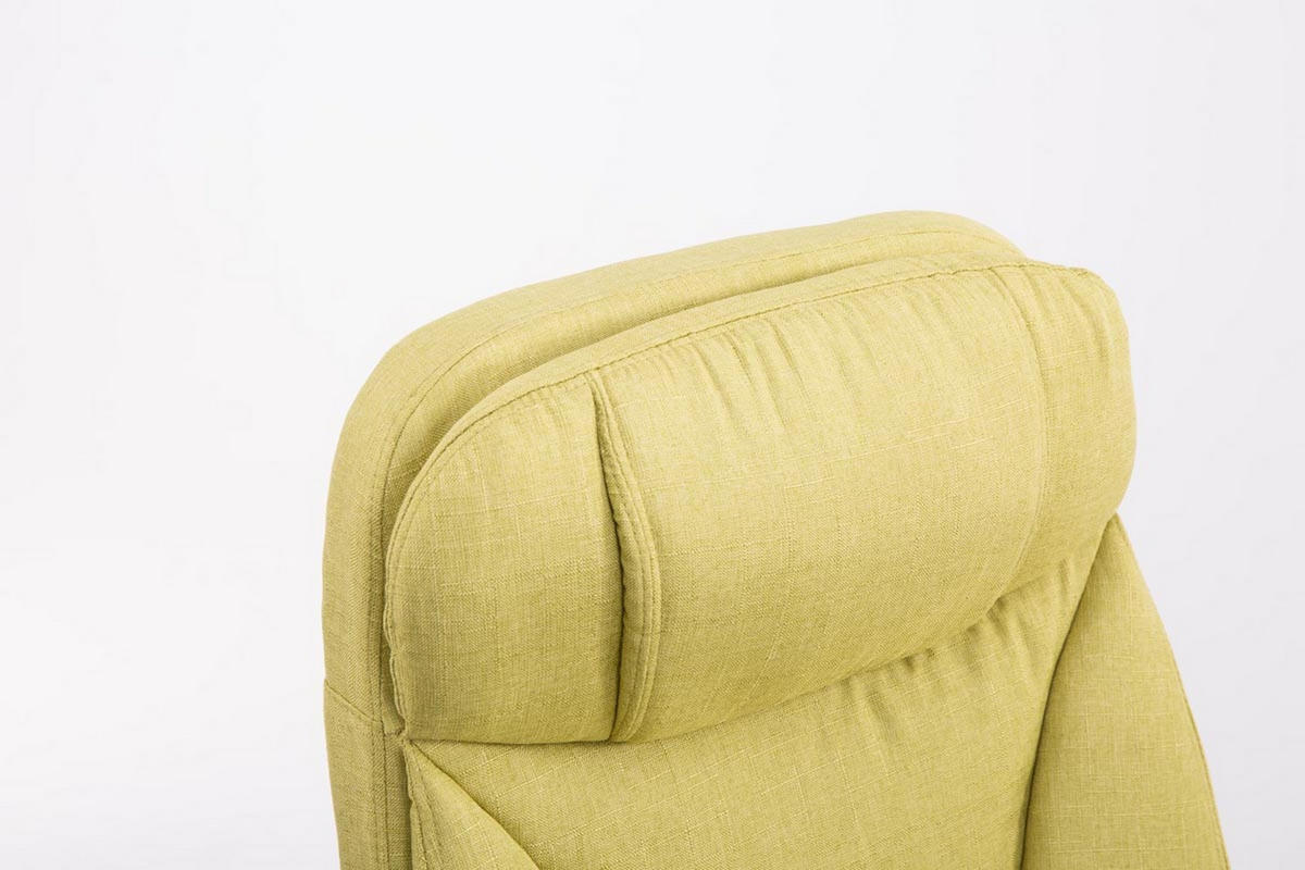 BÜROSTUHL XL Troja, Stoff Grün - Grün, Textil/Metall (67/122/67cm) - TPFLiving