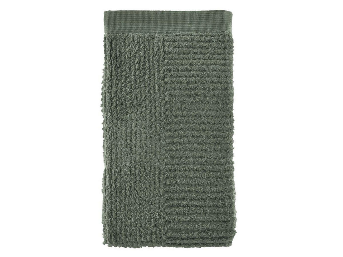 HANDTUCH Classic olive green 50/100 cm - Olivgrün, Textil (50/100cm) - Zone Denmark