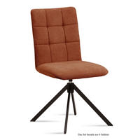 ESSZIMMERSTUHL drehbar (6er-Set) Debora 47x91x60 Schwarz/Cognac - Cognac/Schwarz, Kunststoff (60/91/47cm) - 58aufmkessel