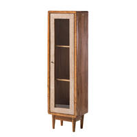 MASSIVER MIDISCHRANK - Akazie massiv - Ecru / Akazie - Akaziefarben, Holz/Metall (38/137/30cm) - home24