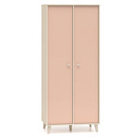 KLEIDERSCHRANK Mevel Wüstensand / Millennial Pink 80 / 51 / 190cm - Pink, Holz/Holzwerkstoff (80/190/51cm) - Feldmann-Wohnen