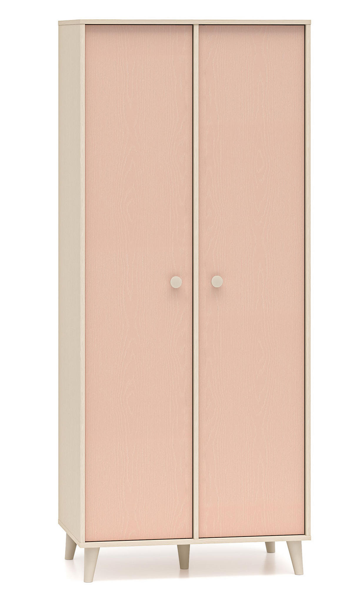 KLEIDERSCHRANK Mevel Wüstensand / Millennial Pink 80 / 51 / 190cm - Pink, Holz/Holzwerkstoff (80/190/51cm) - Feldmann-Wohnen