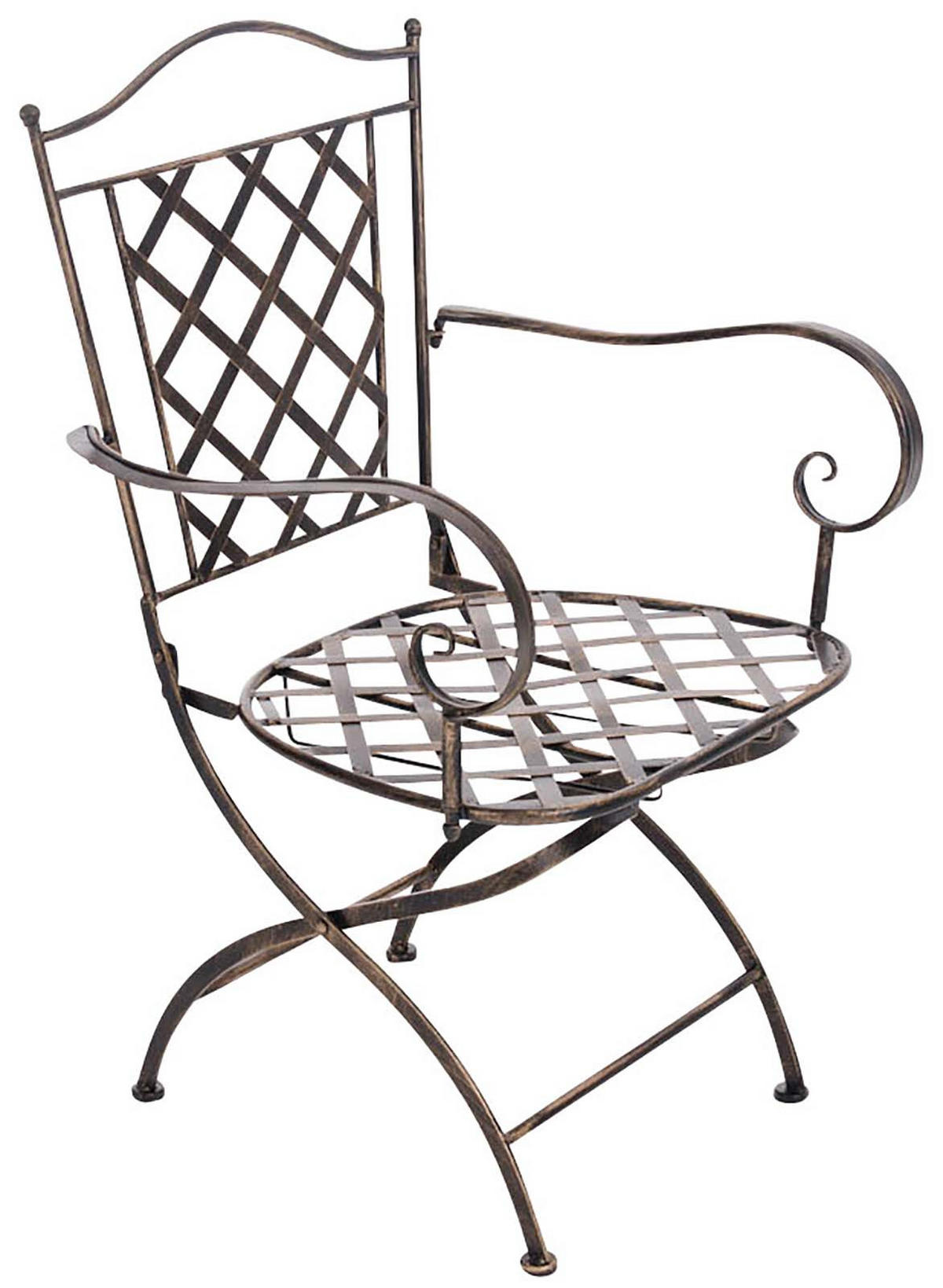 BALKONSET Bistroset Vomir Metall Bronze 2 Personen - Bronzefarben, Metall - DELUKE