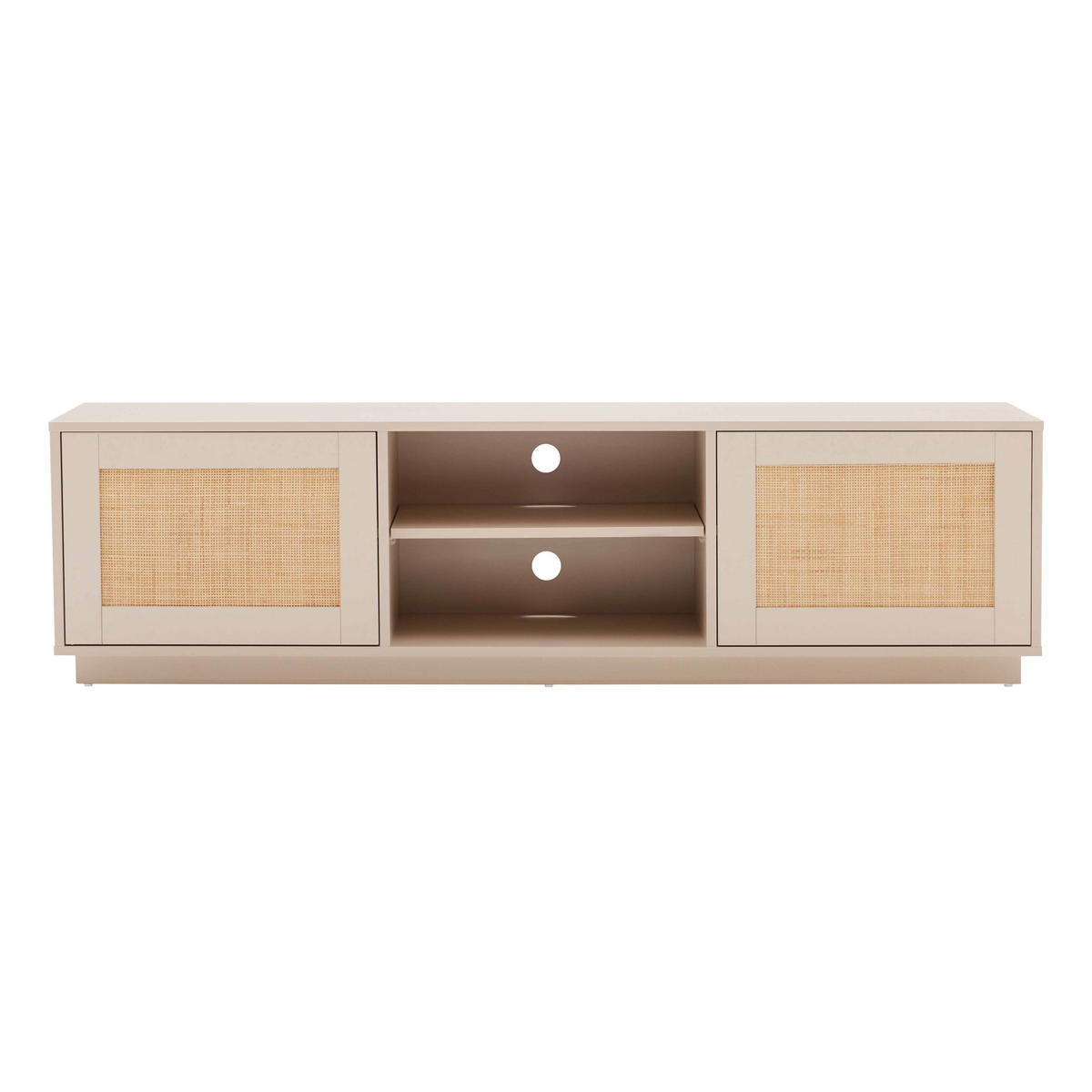 TV-MÖBEL, Beige - Beige, Holz (160/43/40cm) - Oviala