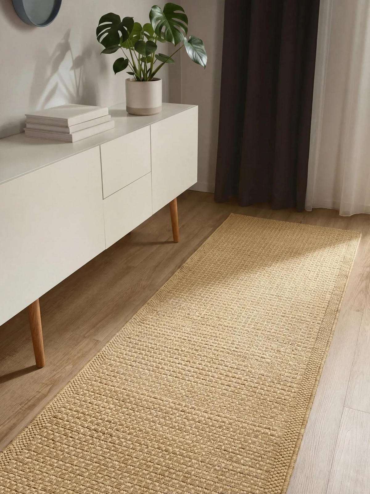 OUTDOORLÄUFER Iowa Beige 80/300 cm - Beige, Kunststoff/Textil (80/300cm) - benuta
