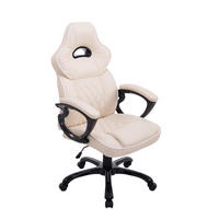 BÜROSTUHL Bigo 180, Kunstleder Creme - Creme, Kunststoff/Textil (66/124/72cm) - TPFLiving