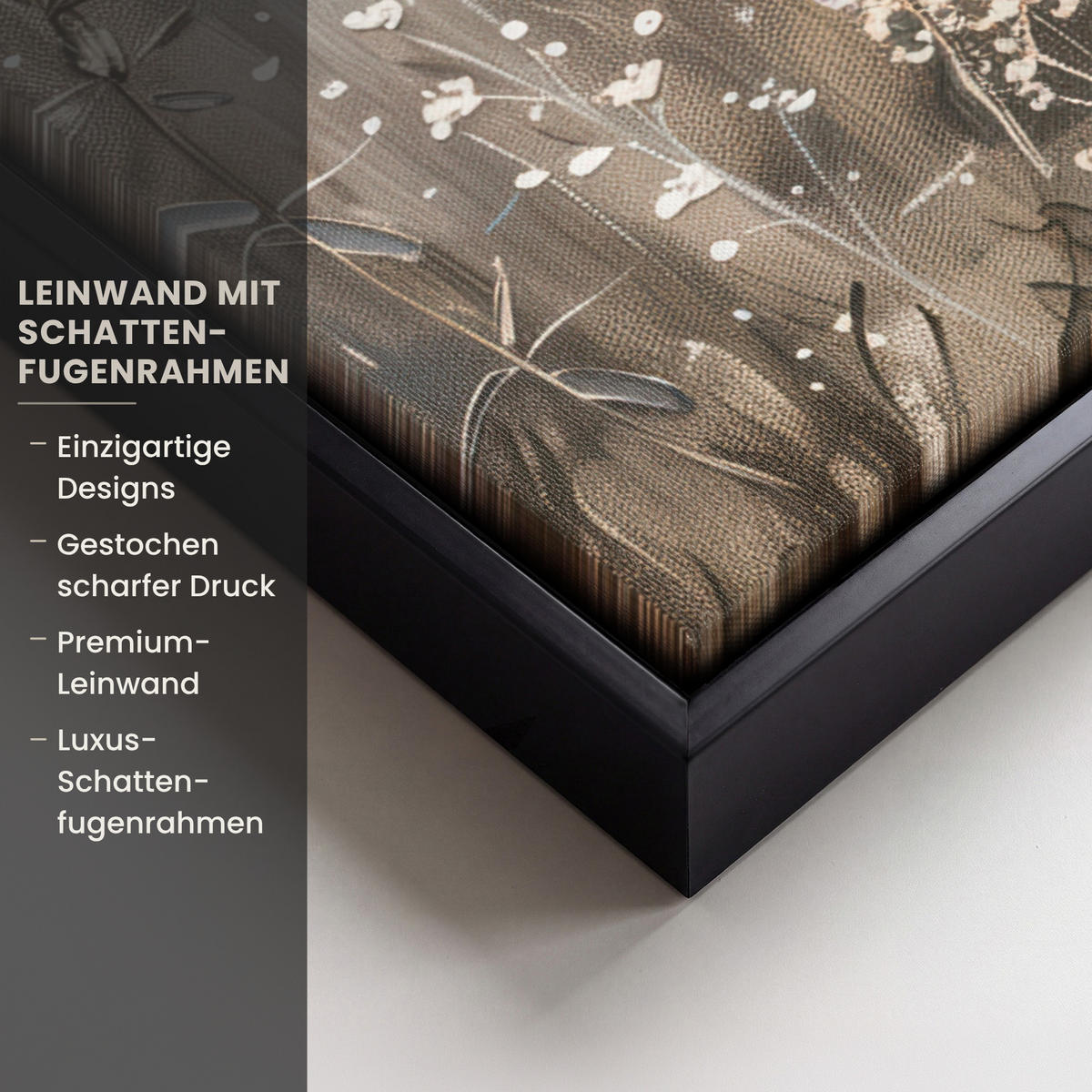 LEINWAND Bilder mit Rahmen - Blumen - Rosa - Modern - Beige - 60x80 - Beige, Textil (60/80cm) - MuchoWow