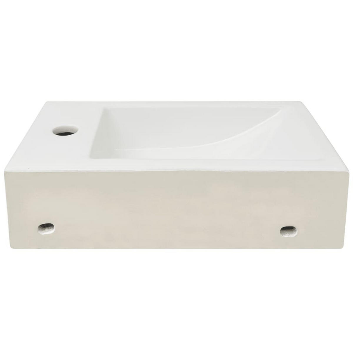 WASCHBECKEN Kusko 46/25.5/12 cm - Weiß, Keramik (46/12/25.5cm) - Nettlife