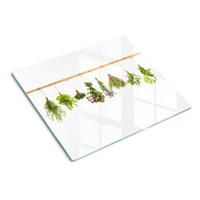 GLASPLATTE 60x52 cm Kräuterschnur - Grün, Glas (60/0.4/52cm) - TULUP