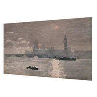 FOTOTAPETE 416x254 cm - Nachtpanorama - Grau, Textil (416/254cm) - Wallfluent