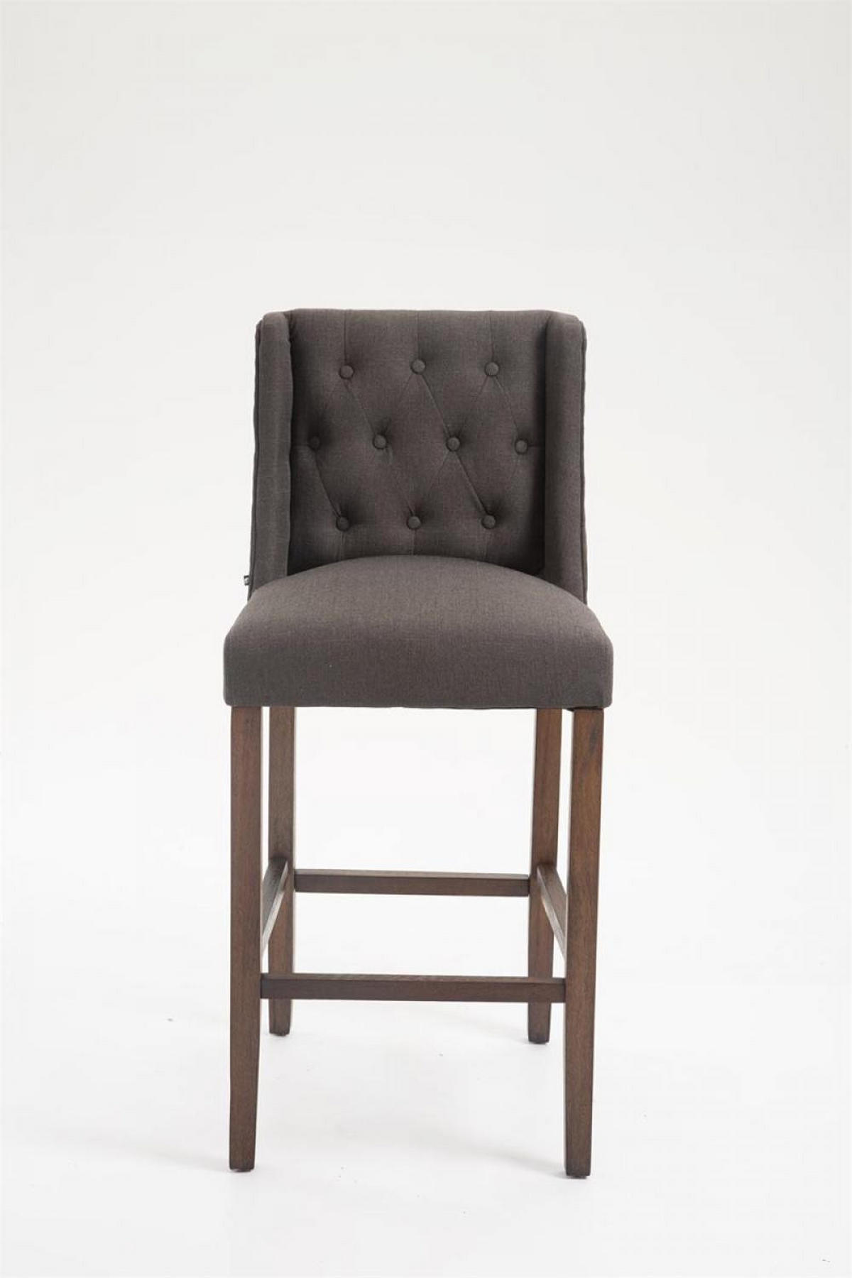 BARHOCKER Stoff dunkelgrau - Dunkelgrau, Holz/Textil (56/111/51cm) - CLP