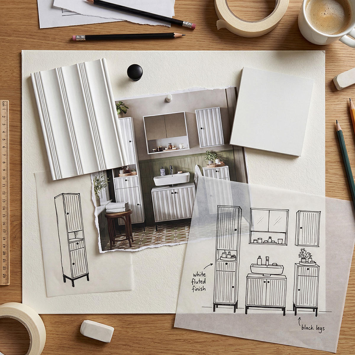 SKŘÍŇKA DO KOUPELNY Eliza Bílá - bílá, kompozitní dřevo (40/65/22cm) - Vicco