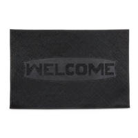 FUßMATTE - Schwarz, Kunststoff (60/40cm) - Relaxdays