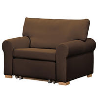 SCHLAFSOFA mit Husse - Dunkelbraun/Buchefarben, Buchenholz/Textil (125/90/90cm) - home24