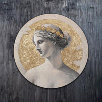 GEMÄLDE Muse des Lichts auf Keilrahmen 70 cm - Multicolor, Holz (70/70cm) - YS-art gallery