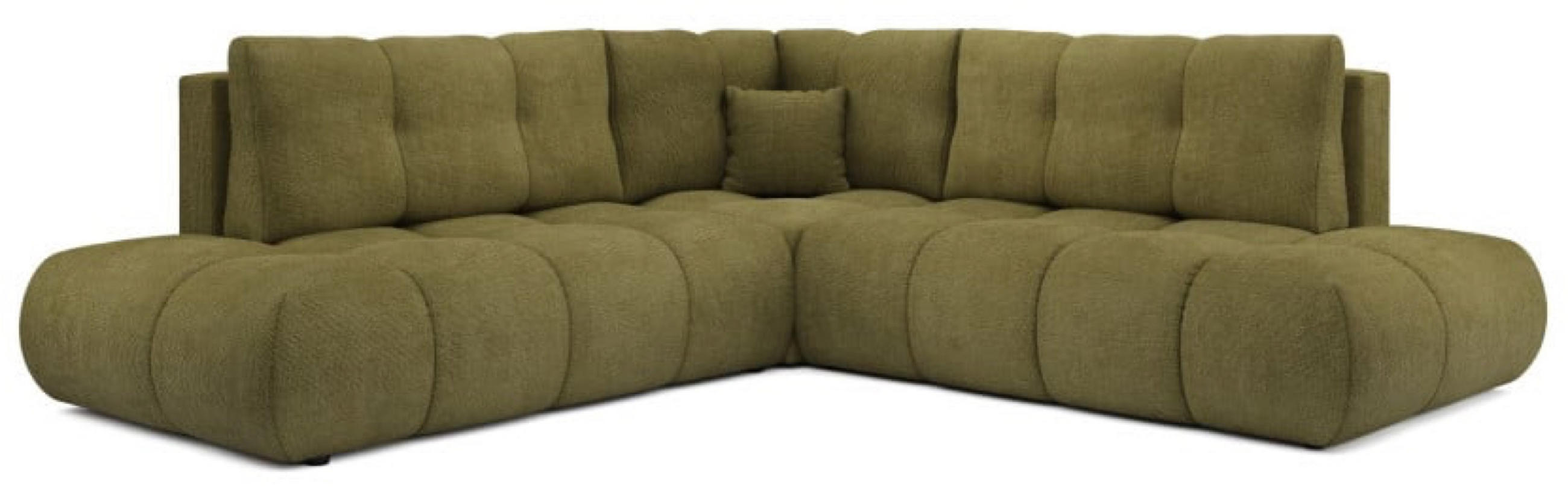 ECKSOFA Grün SOHI Flow 12 Ausziehbar Mit Schlaffunktion - Grün, Textil (266.5/266.5cm) - Sepro Meble