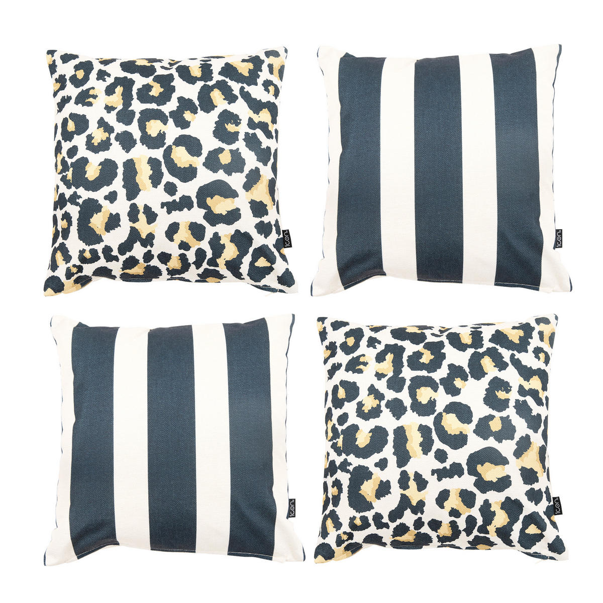 OUTDOOR-KISSEN 4er-Set - Multicolor/Creme, Textil (43/43cm) - icon