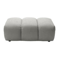 SITZHOCKER - 1 Person - stoff - hellgrau Fridora - Hellgrau, Textil (105/43/70cm) - Vente-Unique