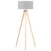 STEHLAMPE Nitra 45/45/142 cm - Grau, Holz (45/45/142cm) - Beliani