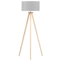 STEHLAMPE Nitra 45/45/142 cm - Grau, Holz (45/45/142cm) - Beliani