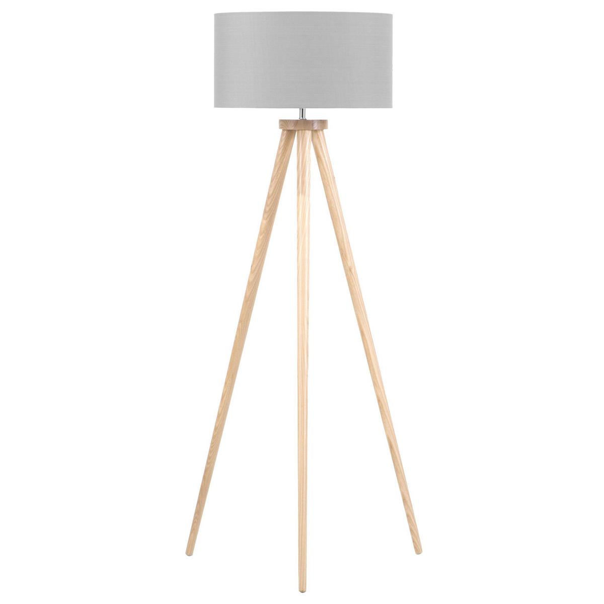 STEHLAMPE Nitra 45/45/142 cm - Grau, Holz (45/45/142cm) - Beliani