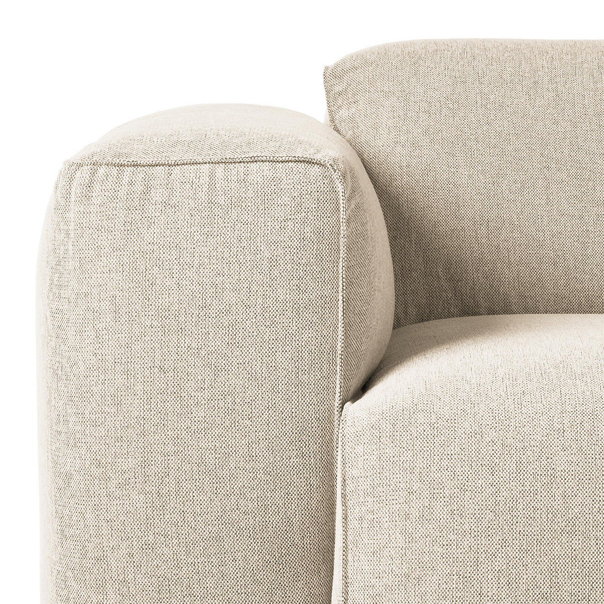 ECKSOFA mit XL-Longchair - Beige/Schwarz, Kunststoff/Textil (260/171cm) - home24