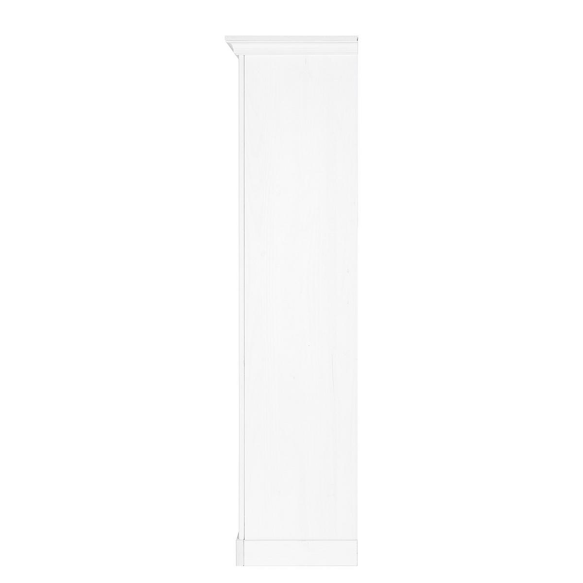 MASSIVES REGAL - Kiefer Weiß - Weiß/Kieferfarben, Holz (63/199/47cm) - home24