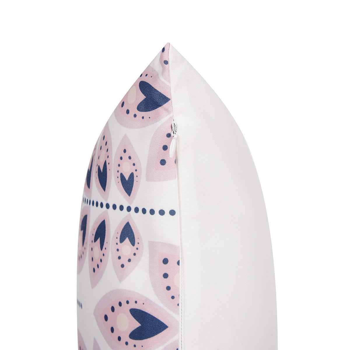 ZAHRADNÍ POLŠTÁŘ sada 2 ks S motivem listů béžový 40/60 cm Torretta - krémová, textil (60/40cm) - Beliani