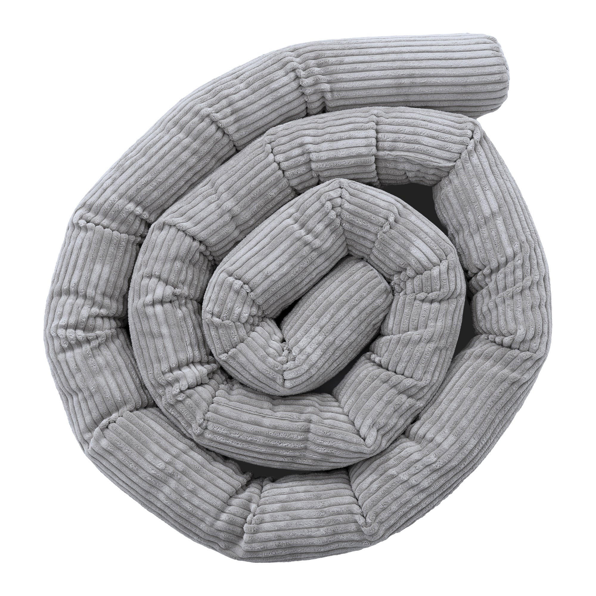 BETTUMRANDUNGSSCHUTZ Bettschlange aus Cord, 150 cm, Grau - Grau, Textil - MeowBaby