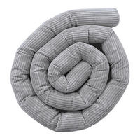 BETTUMRANDUNGSSCHUTZ Bettschlange aus Cord, 400 cm, Grau - Grau, Textil - MeowBaby