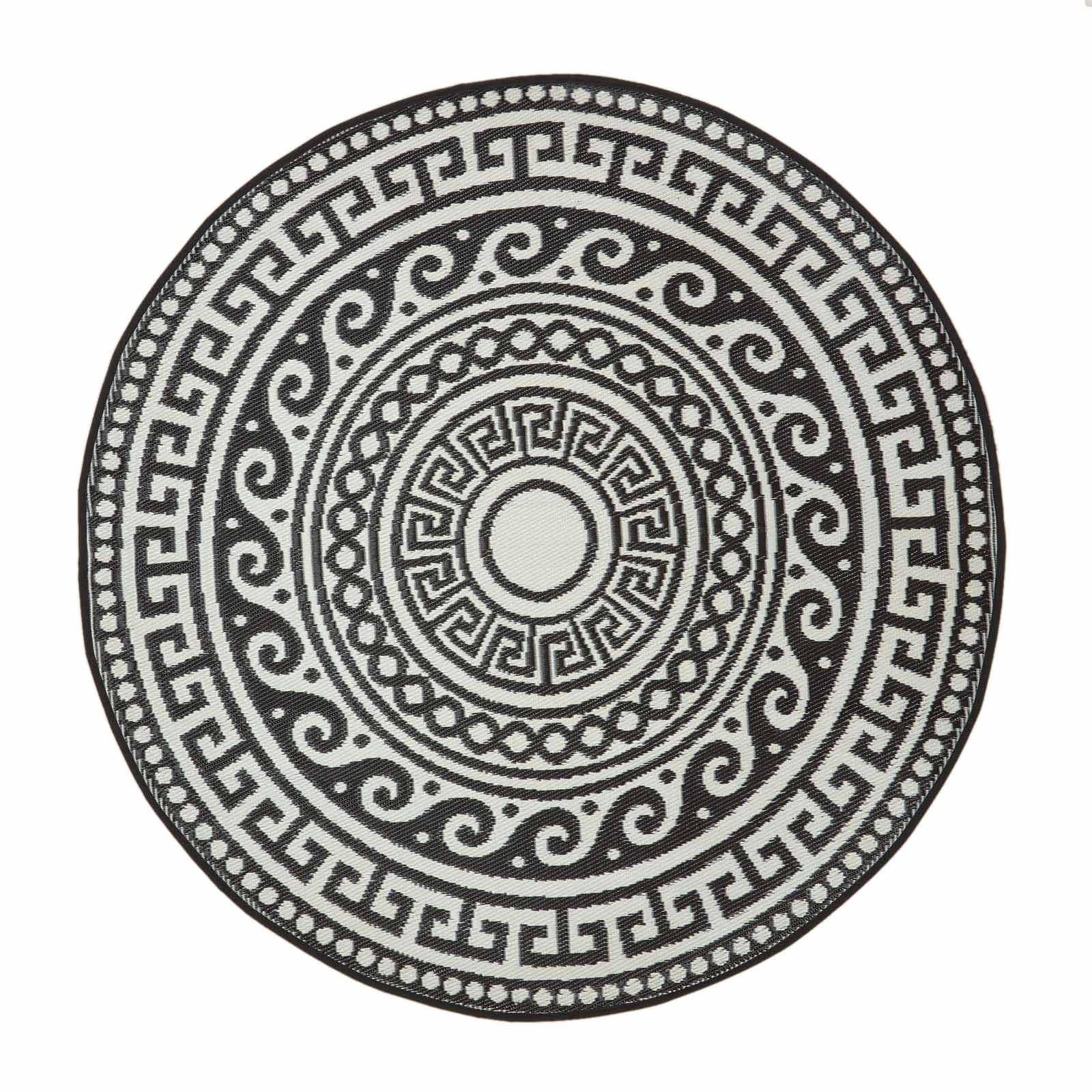 OUTDOORTEPPICH Enid rund mit Ethno-Muster 180 cm - Multicolor, Kunststoff (180/180cm) - Homescapes