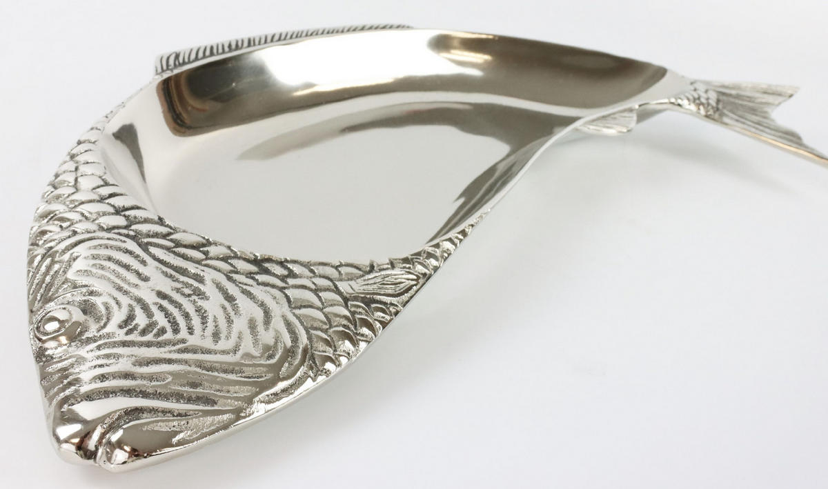 VORLEGESCHALE Fisch - Silberfarben, Metall (20/61/4cm) - FURNARO