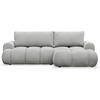 ECKSOFA Ombo Mini, Hellgrau Bouclé, rechtsseitig - Hellgrau/Schwarz, Kunststoff/Textil (256/155cm) - Selsey