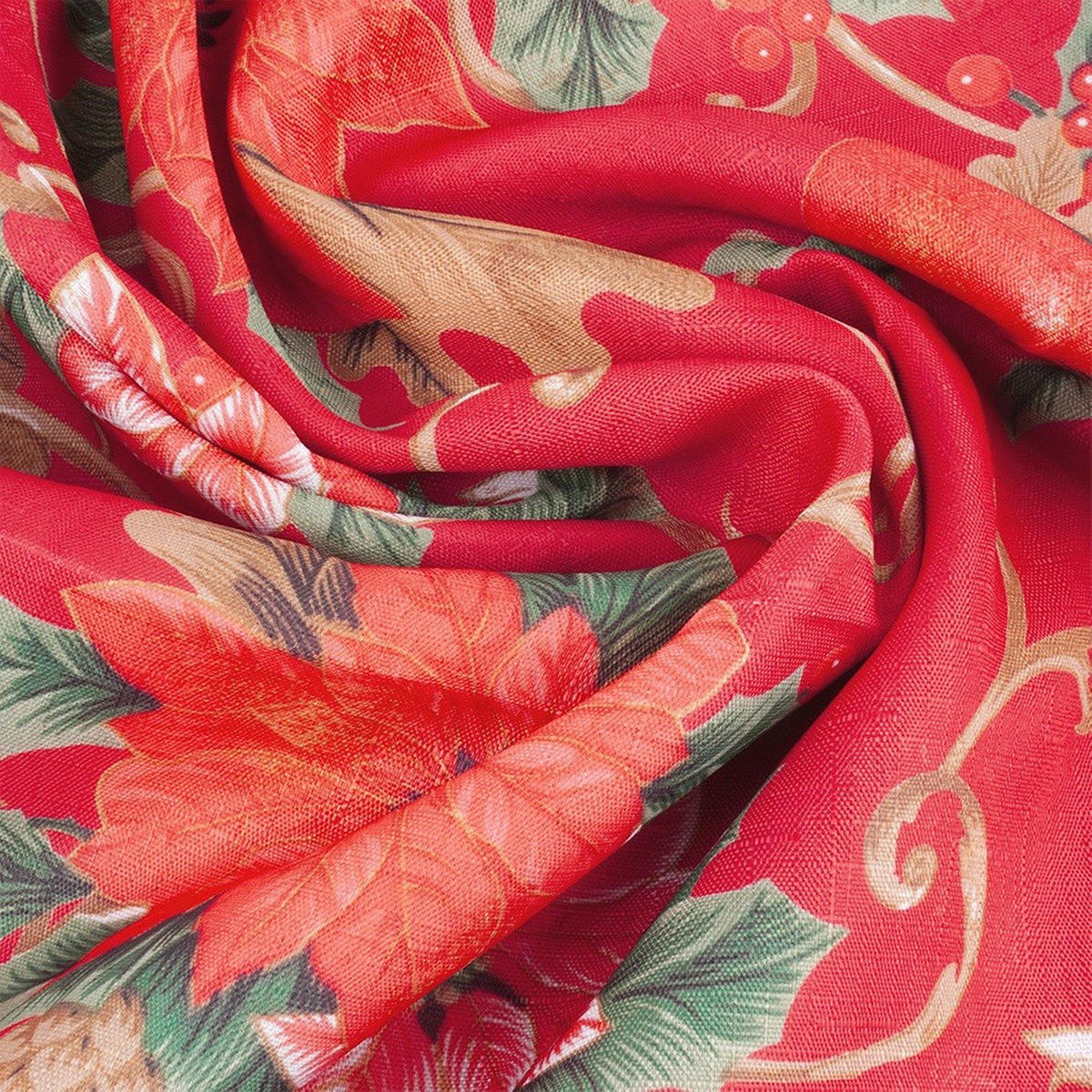 WEIHNACHTSTISCHDECKE Fleckenabweisend 180x130 cm - Rot, Textil (180/130cm) - Excellent Houseware