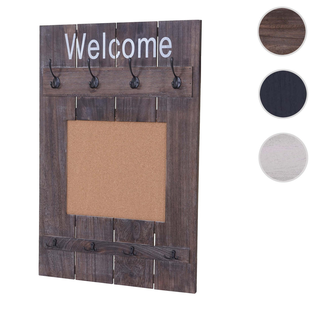 WANDGARDEROBE MIT PINNWAND Braun - Braun, Holz (60/91/3cm) - MCW